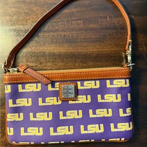 Dooney and Bourke LSU small clutch with strap